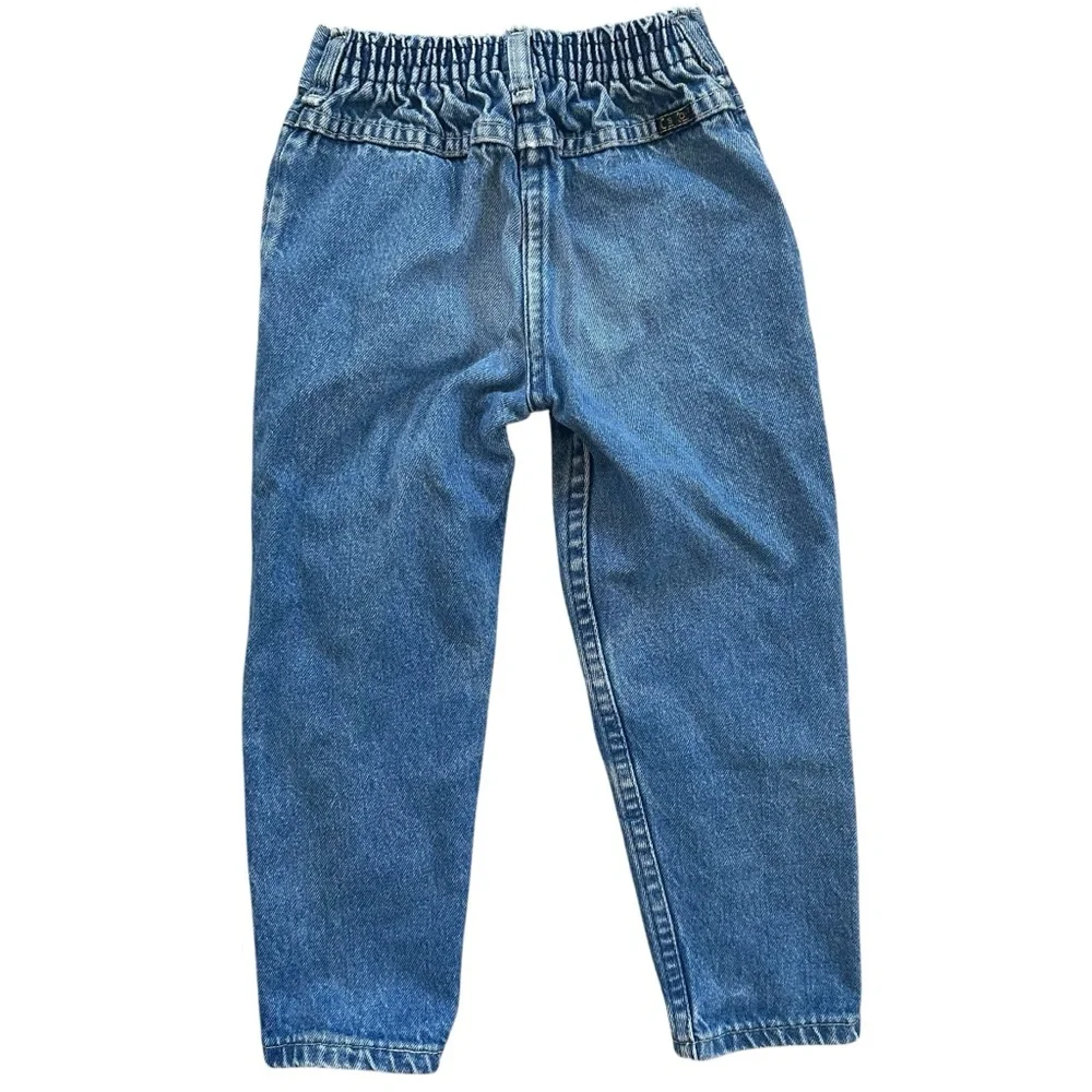 Vintage 80s 90s OshKosh B'Gosh Medium Wash Bare Back Jeans Talon 42 Zipper Sz 4